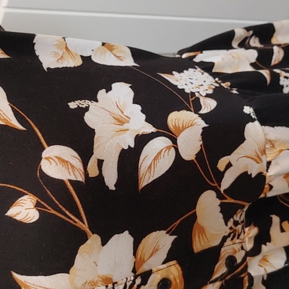 SWS Streetwear Society sleeveless black flower pattern mini dress Large - Picture 6 of 11